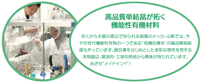 高品質単結晶が拓く機能性有機材料